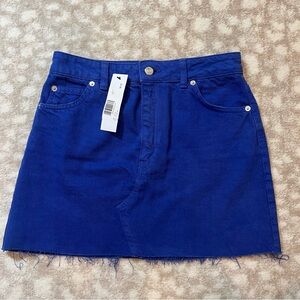 Topshop Royal Blue Mini Skirt